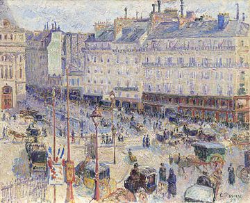 The Place du Havre, Paris (1893) by Camille Pissarro. van Studio POPPY