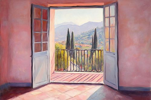 Blick Berge | Sanfte bunte Landschaft Blick