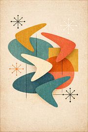 Mid Century Atomic Boomerang Abstract by irgian firmansyah