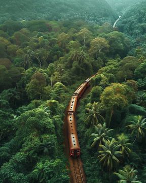 Treinreis door de jungle van fernlichtsicht