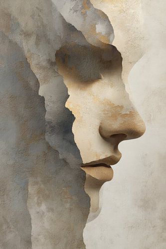 abstract fictief muur portret vrouw