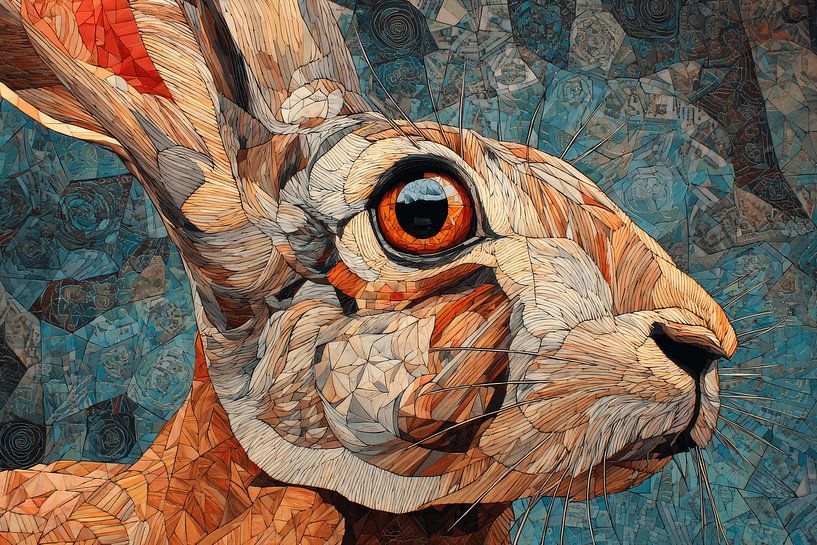 Mosaïque de formes en étain flamboyant par Eva Lee