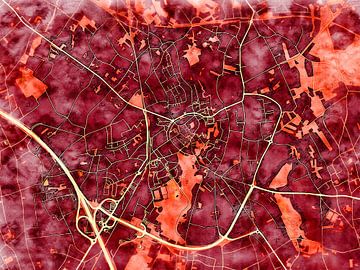 Kaart van Bilzen in de stijl 'Amber Autumn' van Maporia