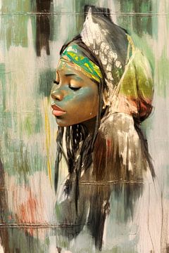 African Beauty in Green