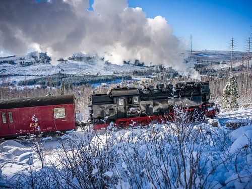De Brocken spoorweg bij Schierke in de Oberharz