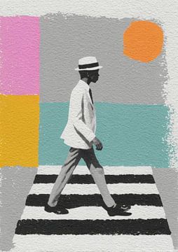 Mann auf Zebra-Streifen von Niklas Maximilian