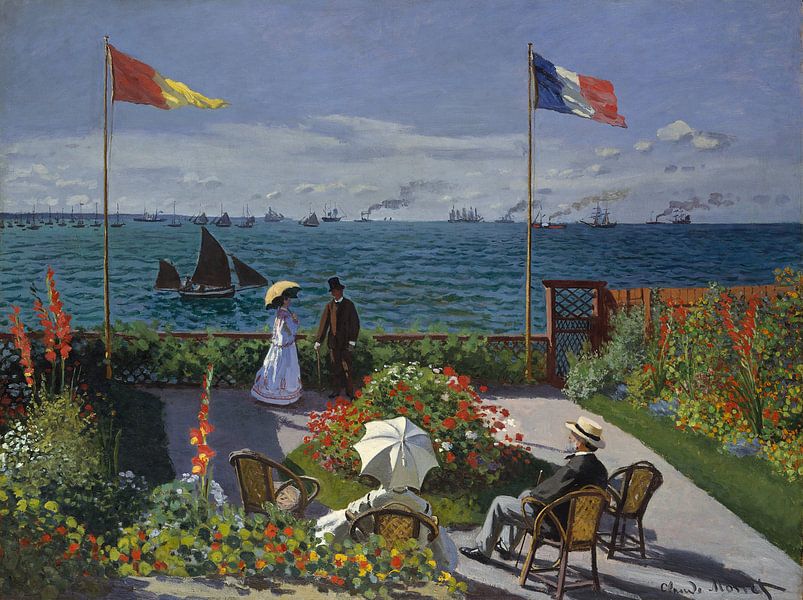 Garten bei Sainte-Adresse, Claude Monet von Meesterlijcke Meesters