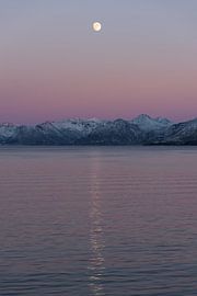 Full moon on the rivers of Norway by Patricia Dhont