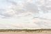 Kolonie meeuwen op het strand onder schilderachtige wolkenlucht van Laura-anne Grimbergen