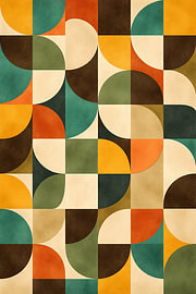 Retro Mosaic in Earth Tones by Dante S