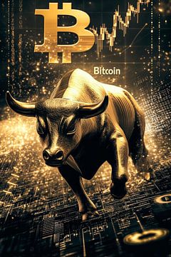 Sterke bull-markt voor Bitcoin van Poster Art Shop