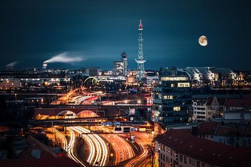 Berlin bei Nacht von Munich Art Prints