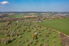 Luchtfoto van de Bellet Boomgaard bij Cottessen in Zuid-Limburg van John Kreukniet