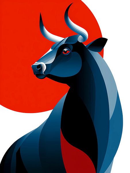 Bœuf -Collection de silhouettes animales élégantes, par Ariadna de Raadt-Goldberg