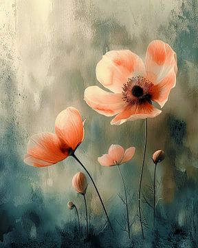 Peinture de coquelicots sur Dakota Wall Art