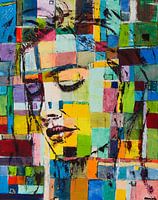 Abstract schilderij vrouw