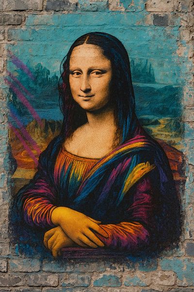 Straßenkunst Mona Lisa von Moonheart Artworks