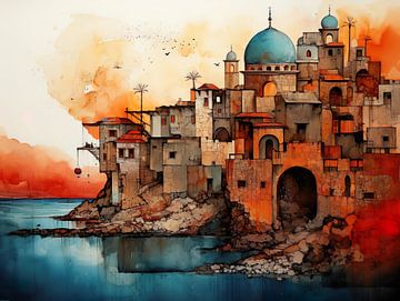 Marokko in Sketch van PixelPrestige
