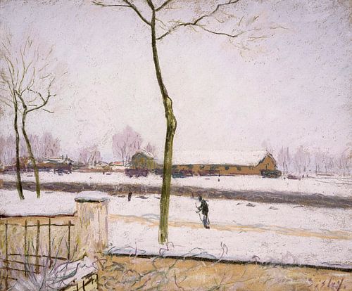 Alfred Sisley,Sneeuweffect van Sneeuwpoeder op Papier van 1880-1