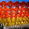 Lanternes en papier au temple Bulguksa, Corée du Sud sur Winne Köhn