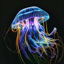 Neon kleurige kwal van Digital Art Nederland thumbnail