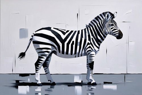 Imprimé zébré noir et blanc minimaliste