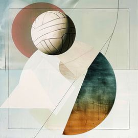 Dynamique géométrique - Art sportif volley-ball sur Poster Art Shop