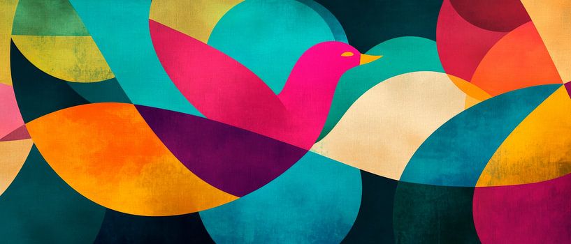 Une liberté colorée - la danse des oiseaux par Poster Art Shop