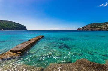 Idyllic island scenery, coast bay of Camp de Mar on Majorca by Alex Winter