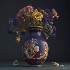 Nature morte avec des fleurs. sur Gelissen Artworks