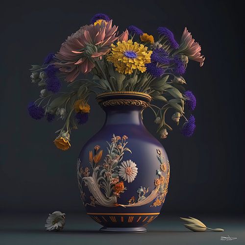 Nature morte avec des fleurs.