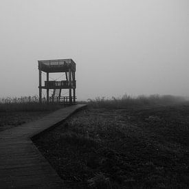 Aussichtsturm im Nebel von Pieter Frans Flameling
