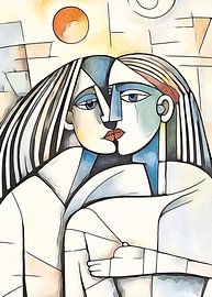 abstracte paren, motief 9