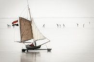 Ice sailing near Monnickendam by Frans Lemmens thumbnail