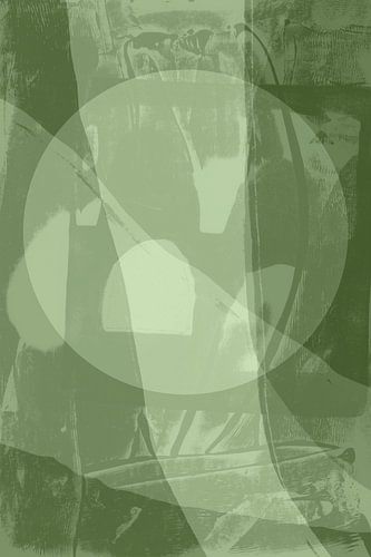 Wabi-sabi abstract in salie. Ikigai.