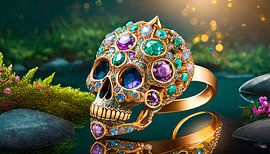 Schedelring met diamanten