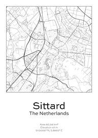 Stadtplan - Niederlande - Sittard von Ramon van Bedaf