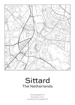 Stads kaart - Nederland - Sittard van Ramon van Bedaf