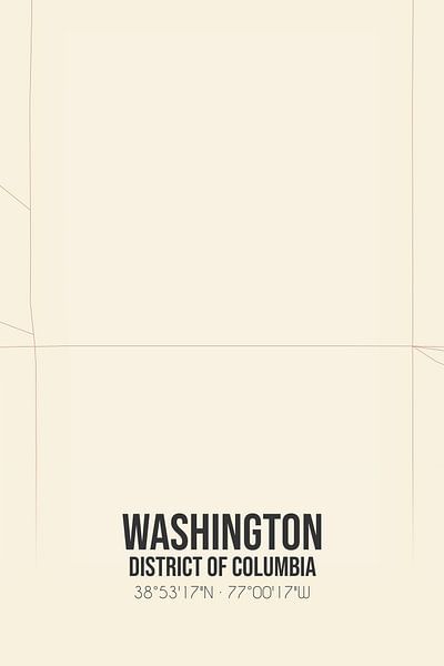 Carte ancienne de Washington (District de Columbia), Etats-Unis. par Affiches de lieux