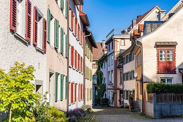 Bovenstad Bregenz in Vorarlberg - Oostenrijk van Werner Dieterich