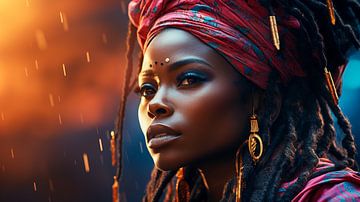 Junge schwarze Frau mit Dreadlocks von Animaflora PicsStock
