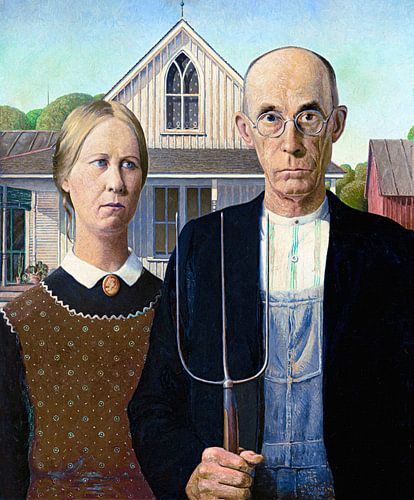 Grant Wood, American Gothic (Grant Wood)