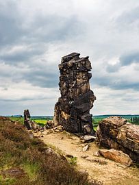 Landscape with rocks in the Harz mountains, Germany by Rico Ködder