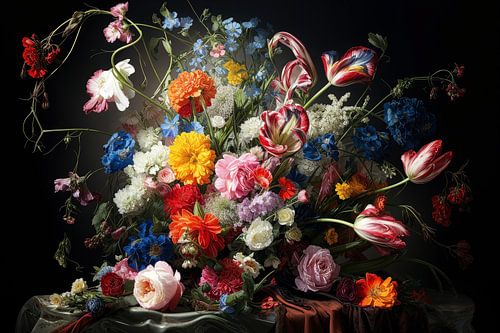 Still life drawing of flowers