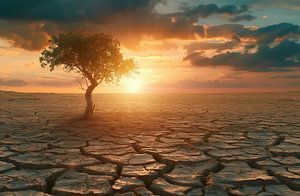 Baum im Sonnenuntergang