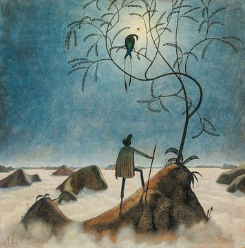 Franz Sedlacek, Landschap met een zee van mist, 1921 van Atelier Liesjes
