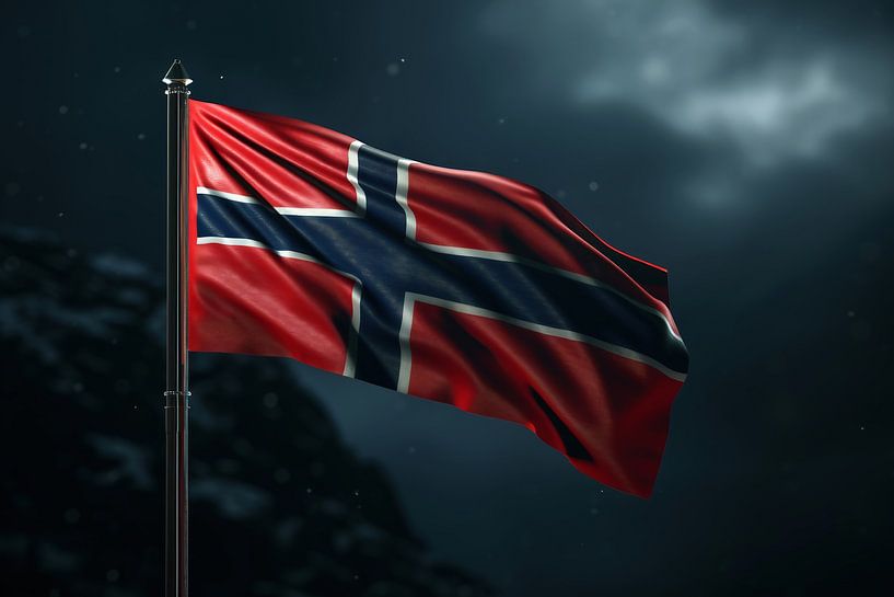 Vlag Noorwegen van fernlichtsicht