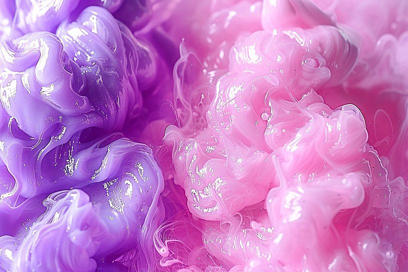Peinture abstraite avec des tons violets et roses par Art & Soul Creations