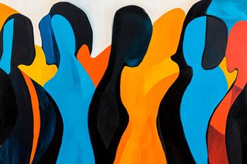 Artistieke silhouetten in kleuren van Poster Art Shop