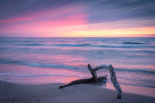 Sunset on the west beach